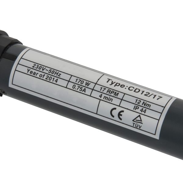 Ηλεκτρικό Μοτερ Ρολού Σωληνωτό Απλό Φ40 12Nm - 23kg - Image 3